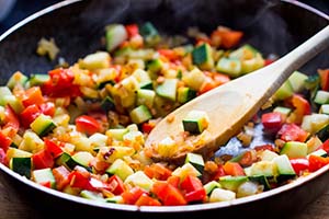 Preparación ratatouille tradicional